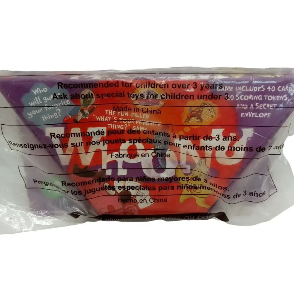 Cranium Family Game What's Your Favorite Thing 2000s Toy Wendys Kids Meal